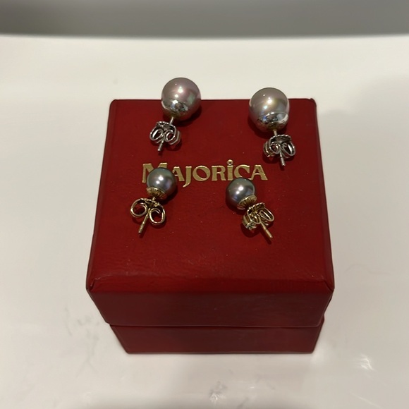 majorica Jewelry - Majorica Pearl Earrings - Two Pairs - With One Box